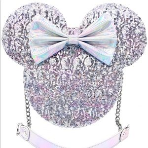 Loungefly Disney Holographic Minnie Sequin Crossbody Bag